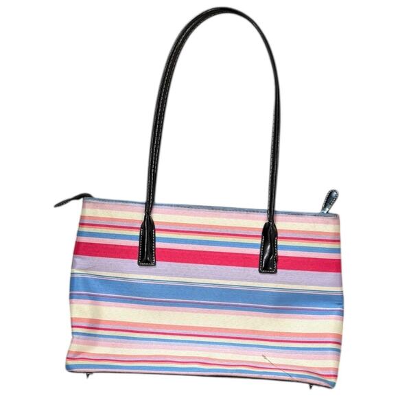 Vintage Kate Spade Raindbow Striped Structured Tote - Picture 9 of 11